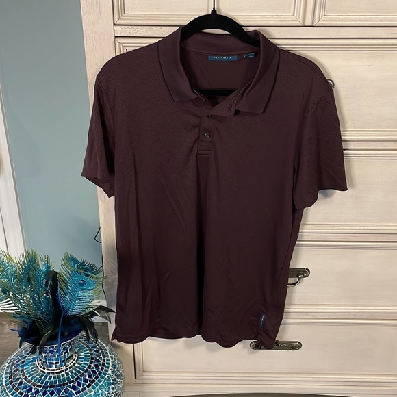 Men’s Perry, Ellis, cranberry short sleeve polo medium - Picture 1 of 5
